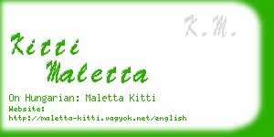 kitti maletta business card
